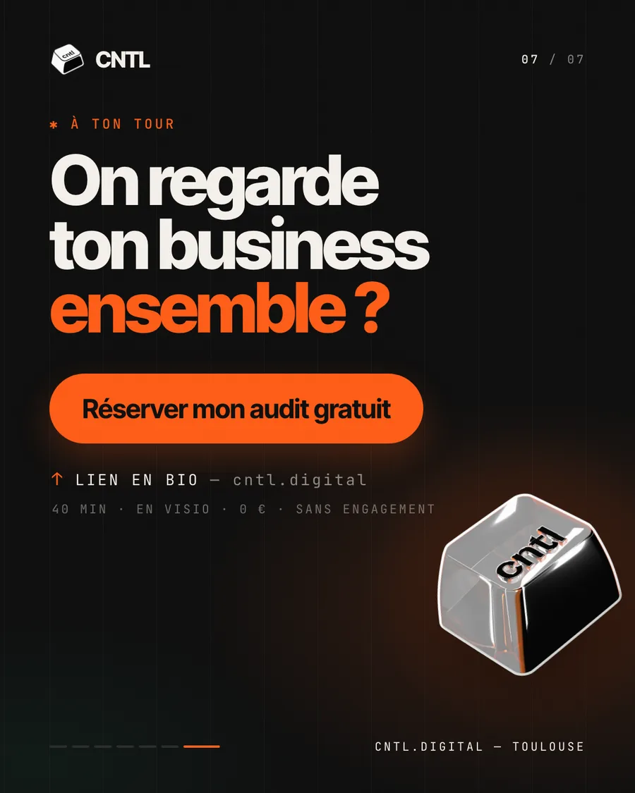 Carrousel Instagram : l’audit gratuit CNTL, slide 7 sur 7